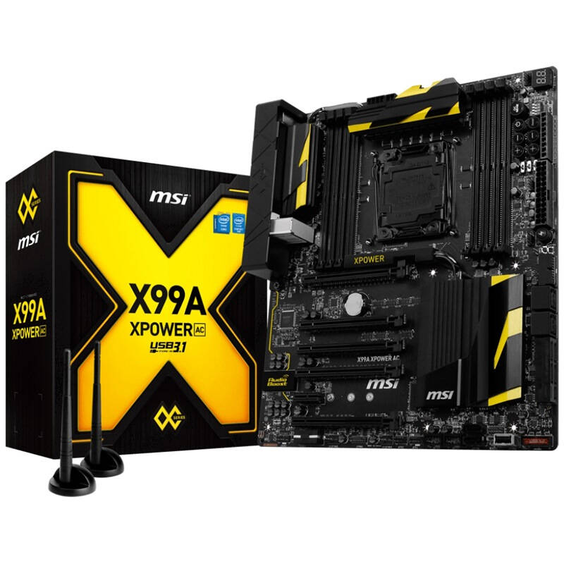 微星(msi)x99a xpower ac主板 (intel x99/lga 2011-v3)