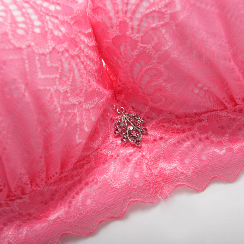 都市丽人蕾丝内衣 蕾丝性感聚拢文胸a杯 桃红色 80a/36