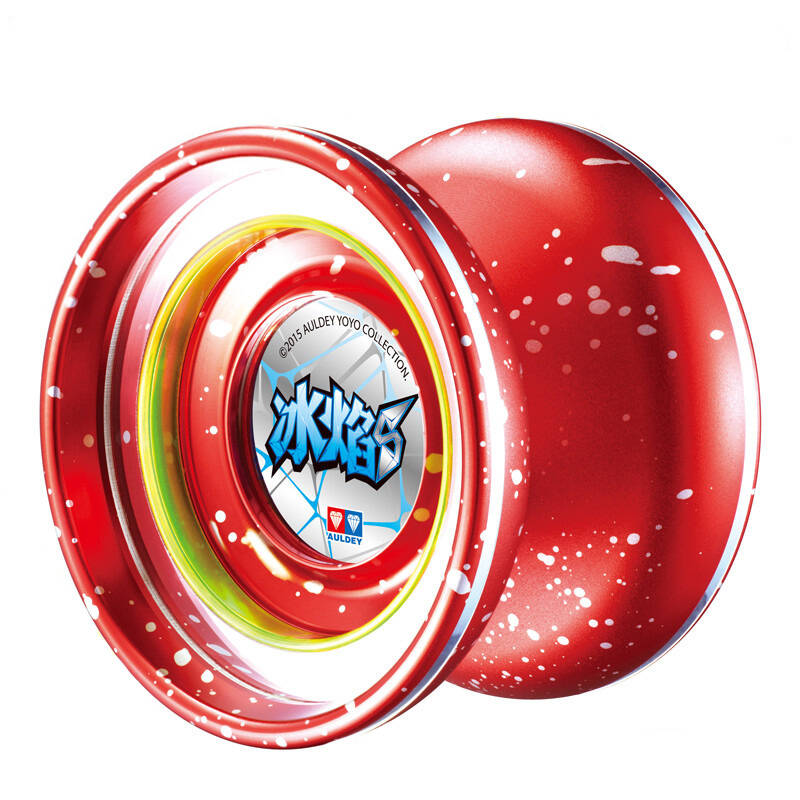 奥迪双钻悠悠球冰焰s焰魄溜溜球玩具之 高级炫光金属球红色冰焰s 6761