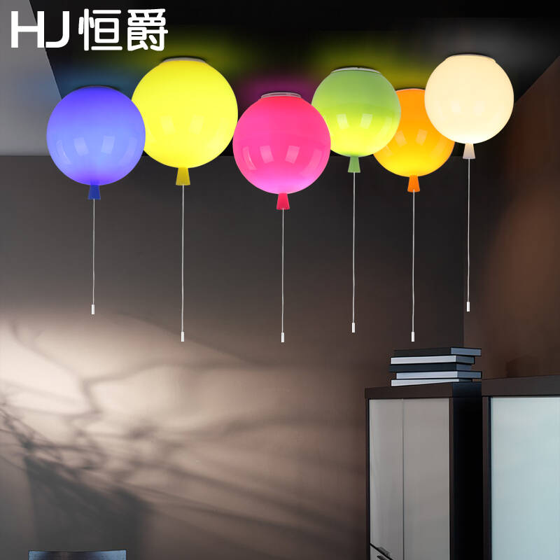 Modern Simple Children Room Light Warm Romantic Bedroom Ceiling Lamp Modern Simple Children Room Light Warm Romantic Bedroom Ceiling Lamp Creative Restaurant Color Balloon Art Decorative China Red Diameter
