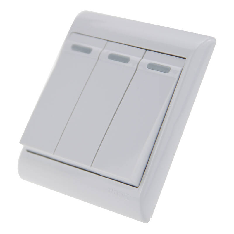 松本电工开关插座面板 三位三开单控墙壁开关面板 灯开关c9c3/1