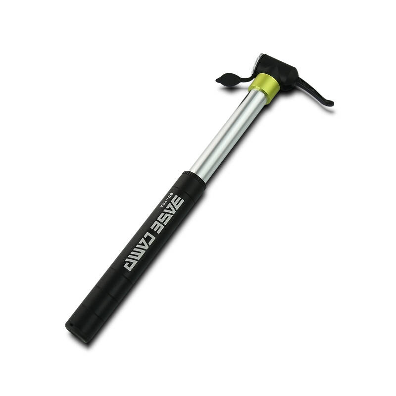 贝斯卡山地自行车打气筒高压便携多功能美嘴法嘴双充气筒骑行配件 黑