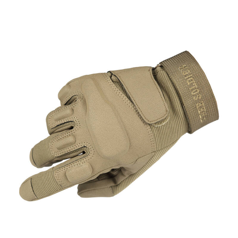 自由兵 户外黑鹰特战款全指战术手套 男特种兵防滑骑行 军迷用品 沙黄