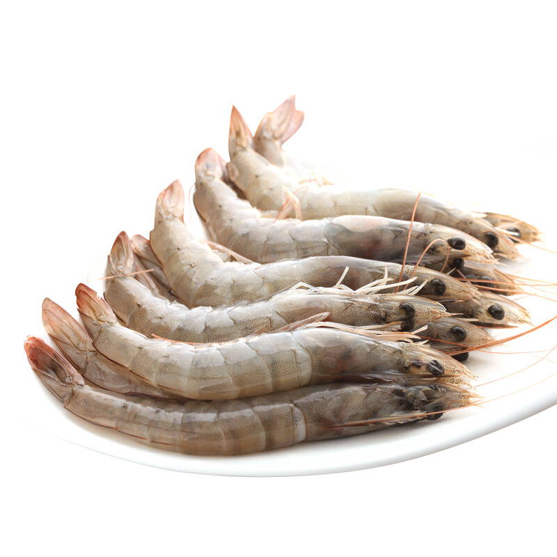 618好货钜惠 天天海鲜鲜活野生速冻南美海白虾1盒约2100g