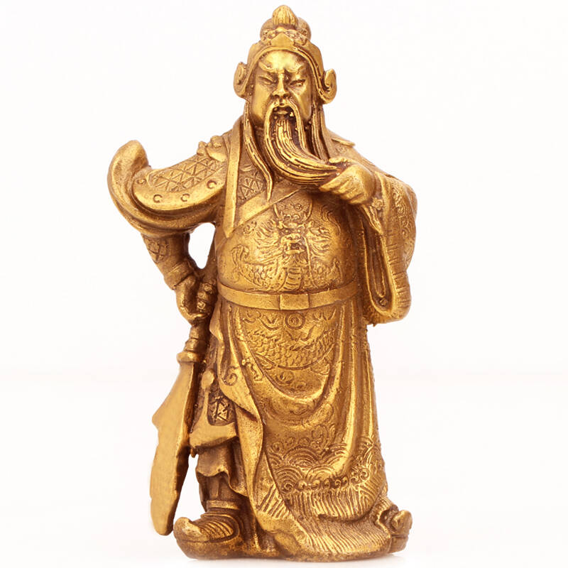 聚缘阁 开光铜关公摆件★武财神财神— 招财 旺财 镇宅 辟邪