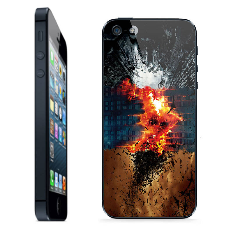skinat 手机背面高清保护贴膜适用于iphone5/5s 色彩系列 恐怖蝙蝠