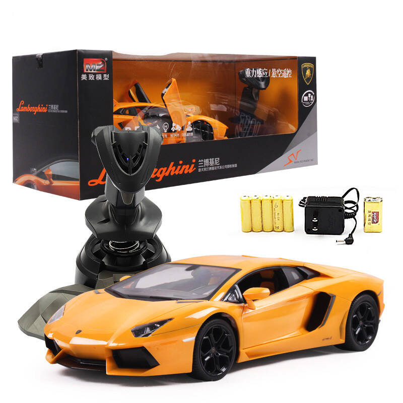 美致遥控车充电兰博基尼遥控汽车模型高档跑车摇控儿童玩具 手摇杆