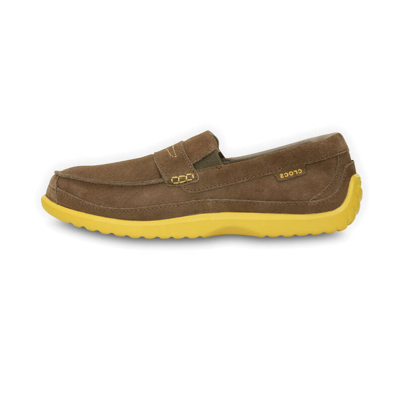 crocs卡骆驰男鞋冬款男士休闲鞋领尚沃尔卢麂皮便鞋/15940 赤褐/淡黄