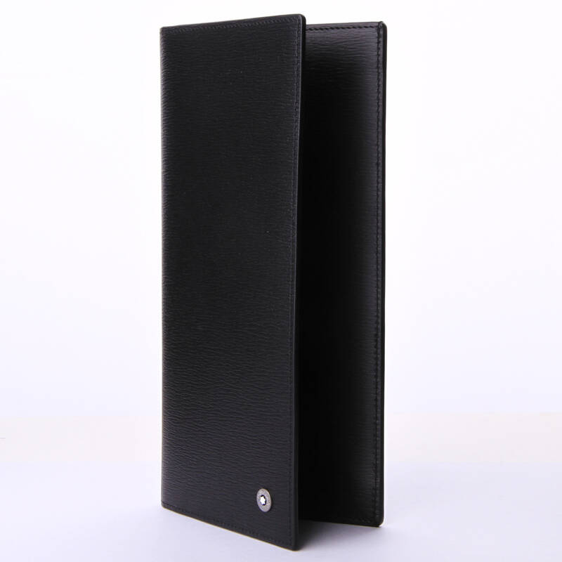 万宝龙(montblanc) 男士长款钱包 都市俊彦拉链款6片格皮夹8375