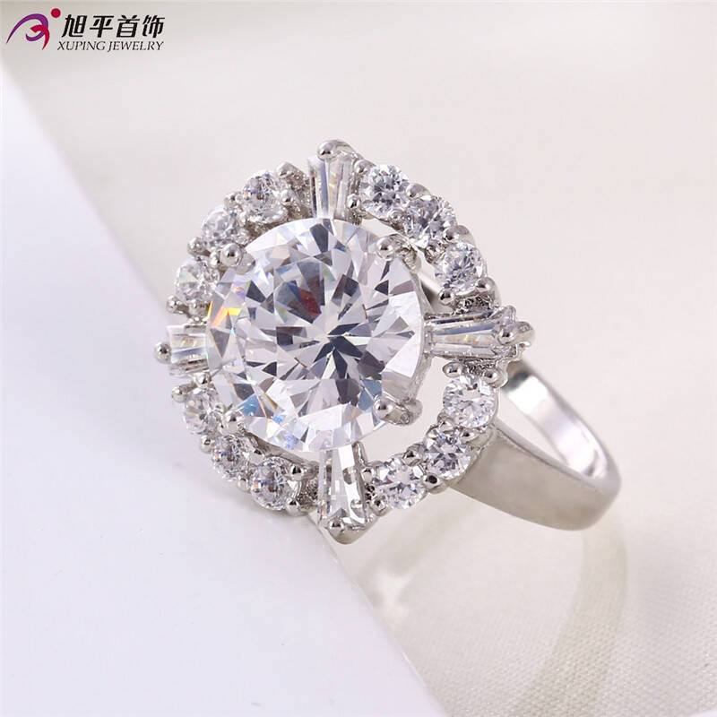 xuping旭平首饰 镀金欧美时尚戒指女 锆钻指环 豪华大气 美号8号