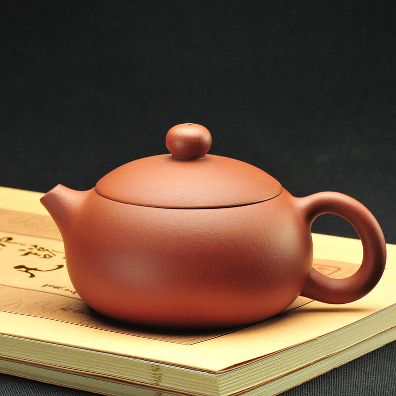 紫砂泡茶壶 功夫茶具 手工制作标准容积200ml原矿清水泥大盖扁西施壶