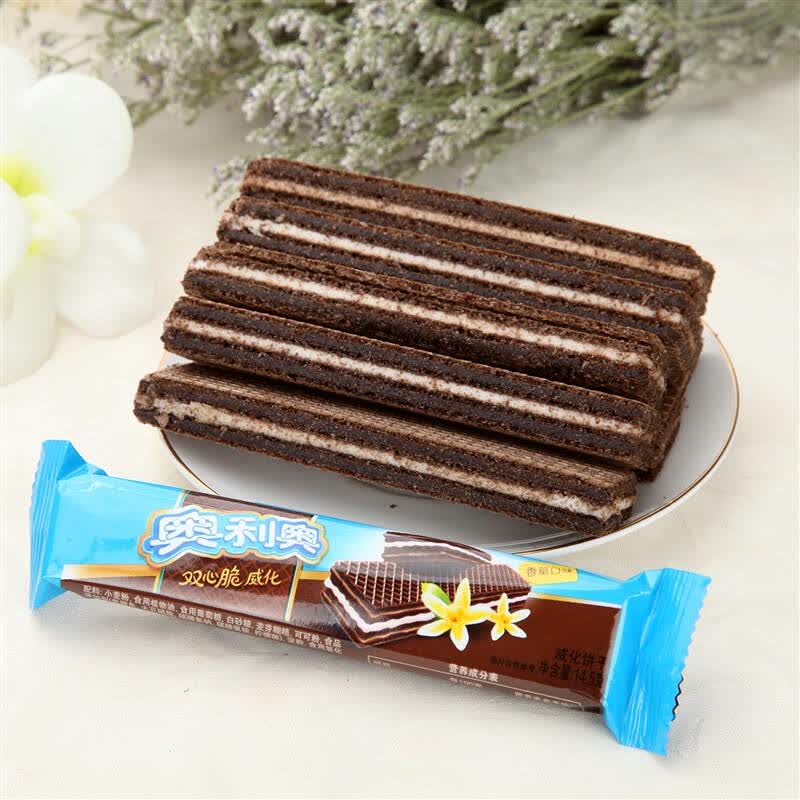 奥利奥(oreo)双心脆威化香草口味391.5g