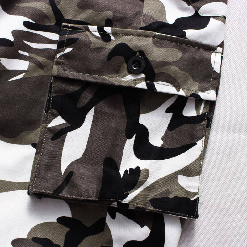 2015秋季男士休闲大码迷彩裤 男士修身休闲长裤 男生束脚裤 白迷彩 m