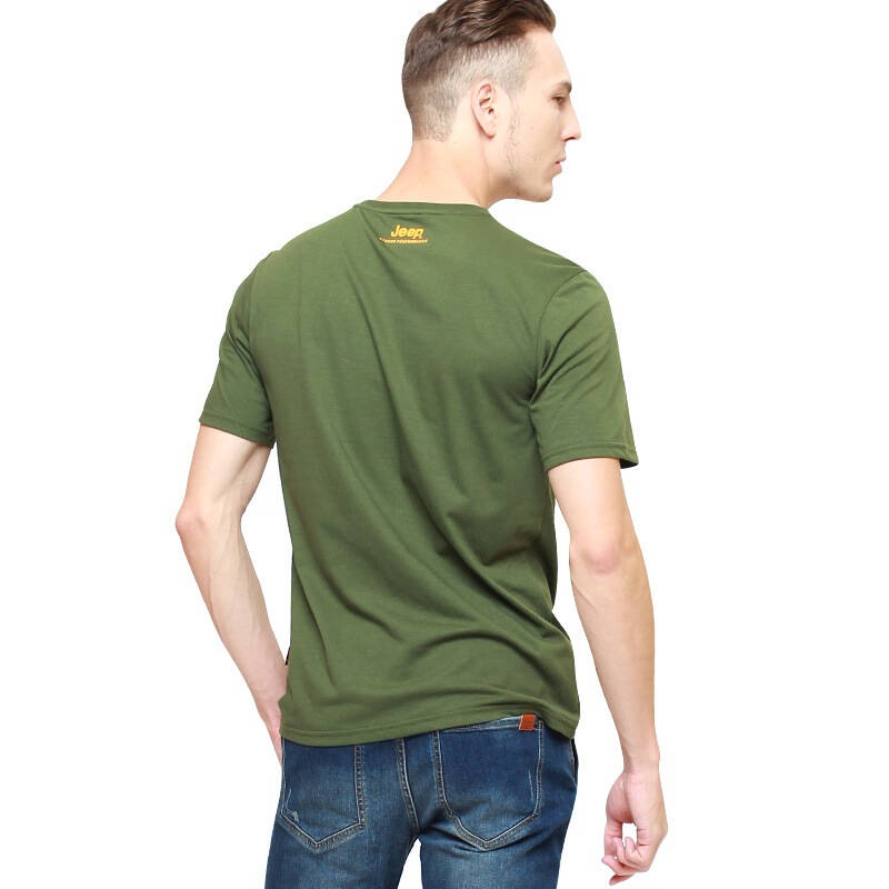 吉普(jeep)t恤 户外男士速干排汗圆领短袖t恤 j651010053 军绿色 xl
