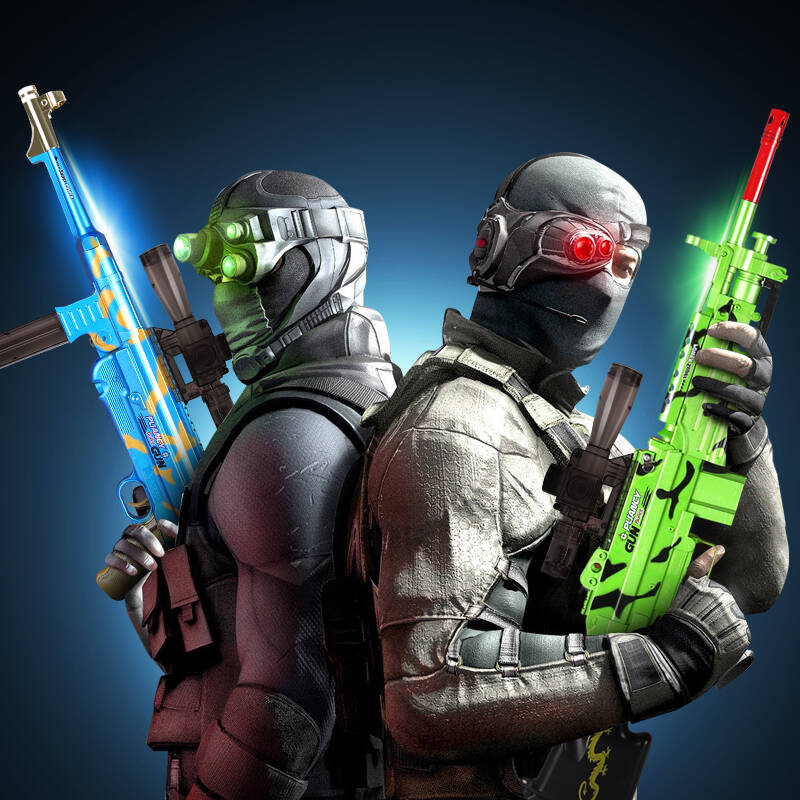 儿童玩具枪狙击枪水弹枪软弹枪可发射子弹男孩玩具 mp40a冲锋枪(黑)