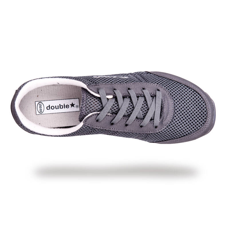 双星doublestar 1055 精细网面休闲鞋男女同款情侣鞋 深灰44男