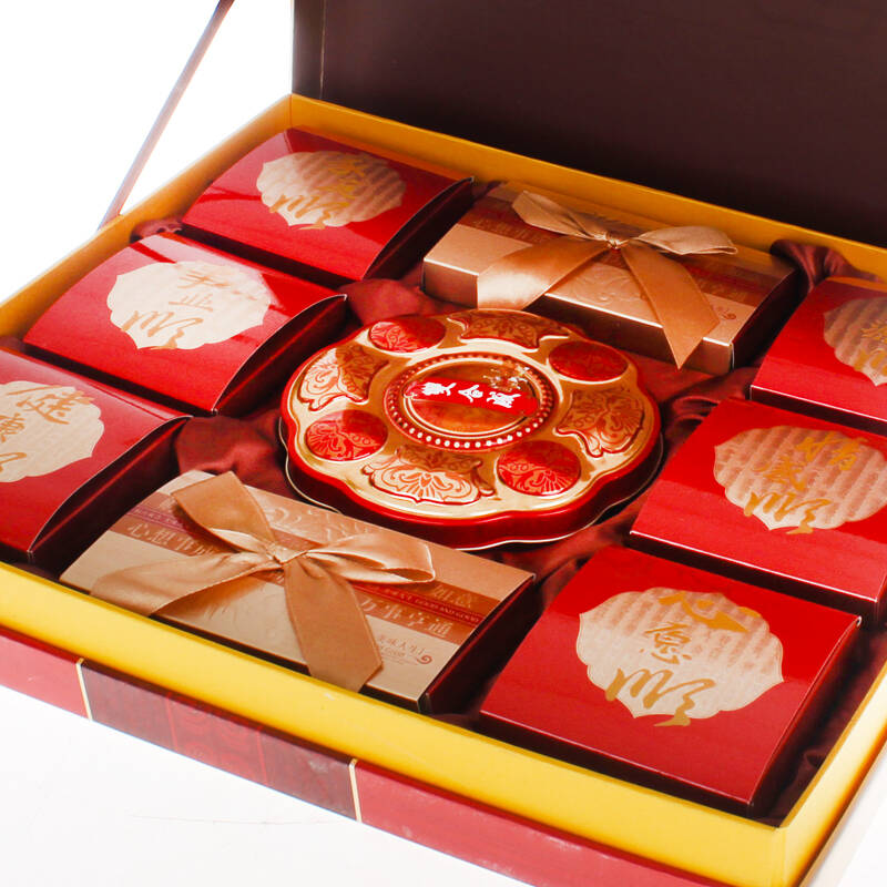 双合成月饼礼盒六六大顺990g 中秋月饼礼盒团购