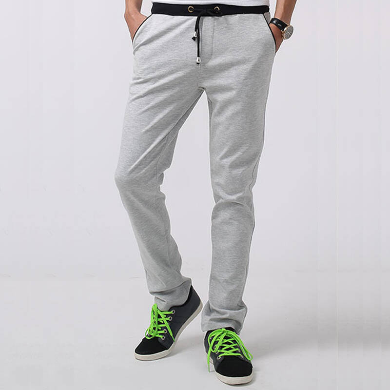 绮裾qiju男士卫裤2015夏季新男士运动长卫裤薄款韩版男松紧休闲裤潮