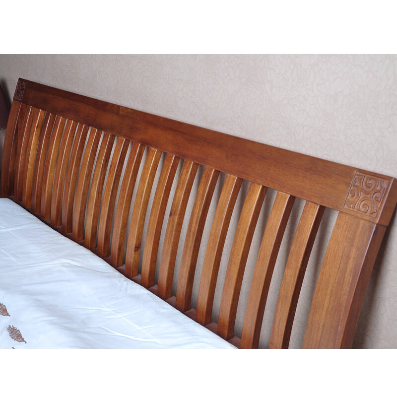 豪司罗尔 实木床 双人大床柚木床 高箱储物床8a008 标准床 1500*2000