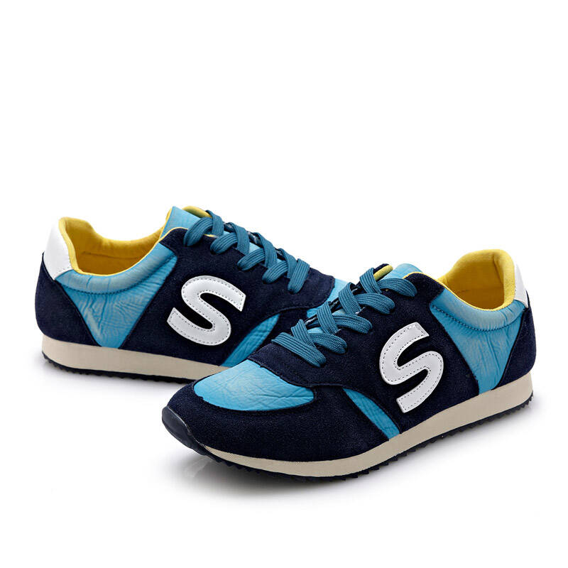 senma森马帆布鞋男鞋运动休闲系带潮流低帮鞋 蓝色 40