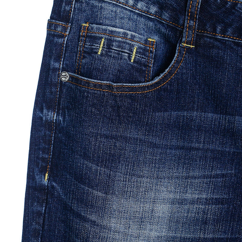 mogao/摩高新款男装简约水洗修身直筒牛仔裤w551569005 牛仔深蓝 30