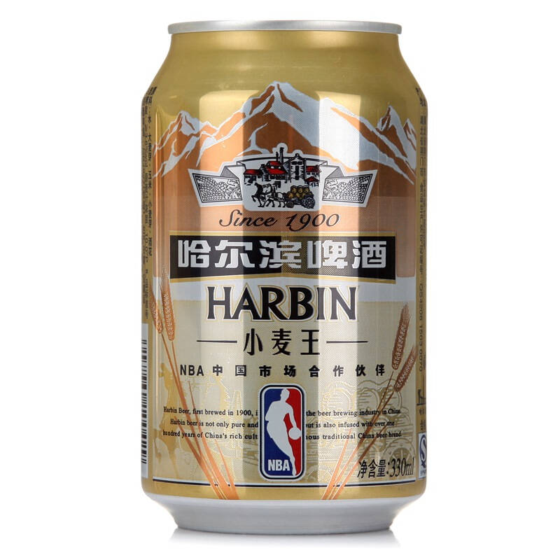 哈尔滨(harbin) 小麦王啤酒 330ml*24听