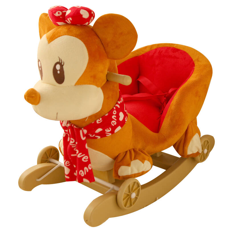 多款卡通动物摇马 摇摇车 带轮子 儿童玩具生日周岁礼物 睁眼米妮 摇