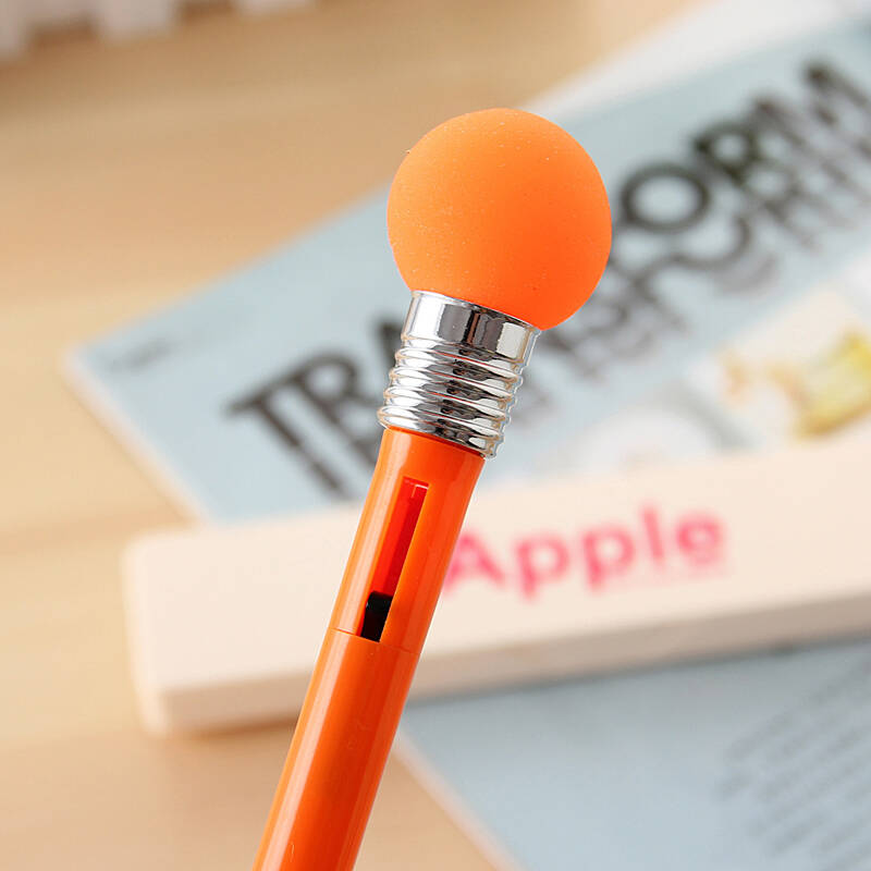 至尚·创美 韩国创意文具 两色圆珠笔会发光灯笔 学生奖品文具 橙色