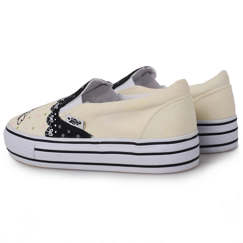 布鞋乐福鞋手绘松糕浅口套脚懒人鞋时尚多图案wd2222 巴黎铁塔wd022