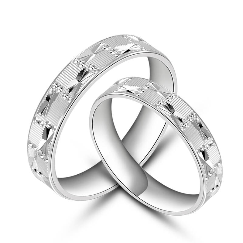 爱琴海的秘密 925银情侣戒指 一对男士女韩版银饰对戒 女款12码
