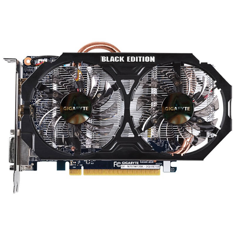 技嘉(gigabyte) gv-n75twf2bk-2gi gtx750ti 1163-1242mhz/5400mhz