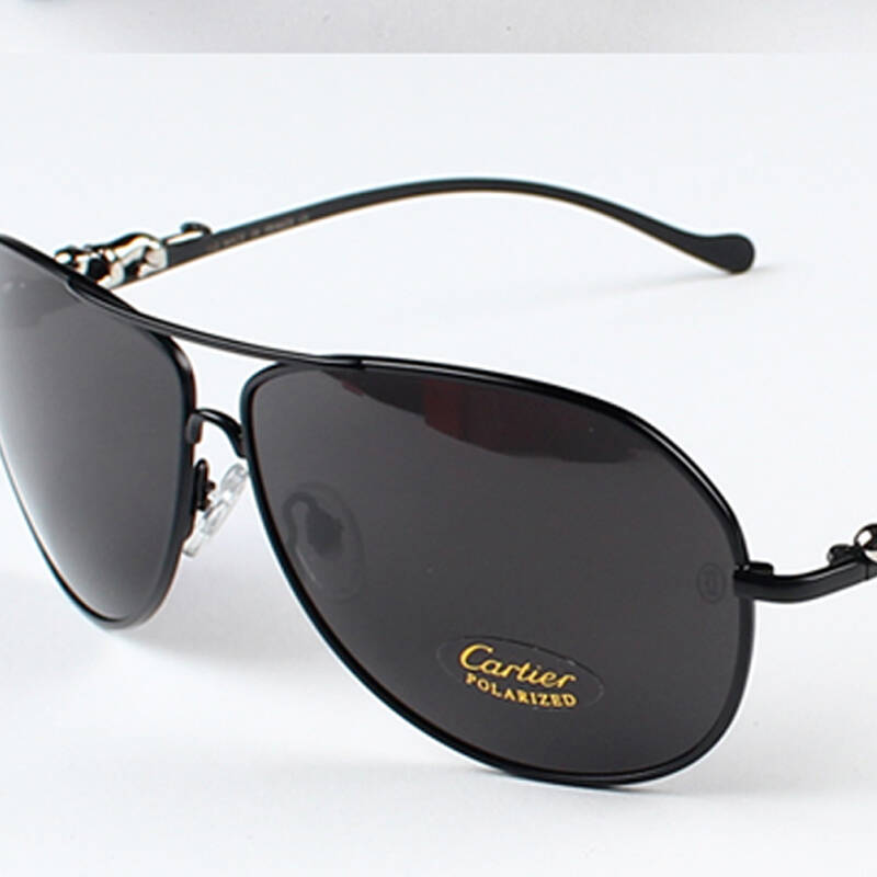 专柜正品卡地亚太阳镜豹子头镶钻大框蛤蟆镜潮女男士卡地亚眼镜偏光镜