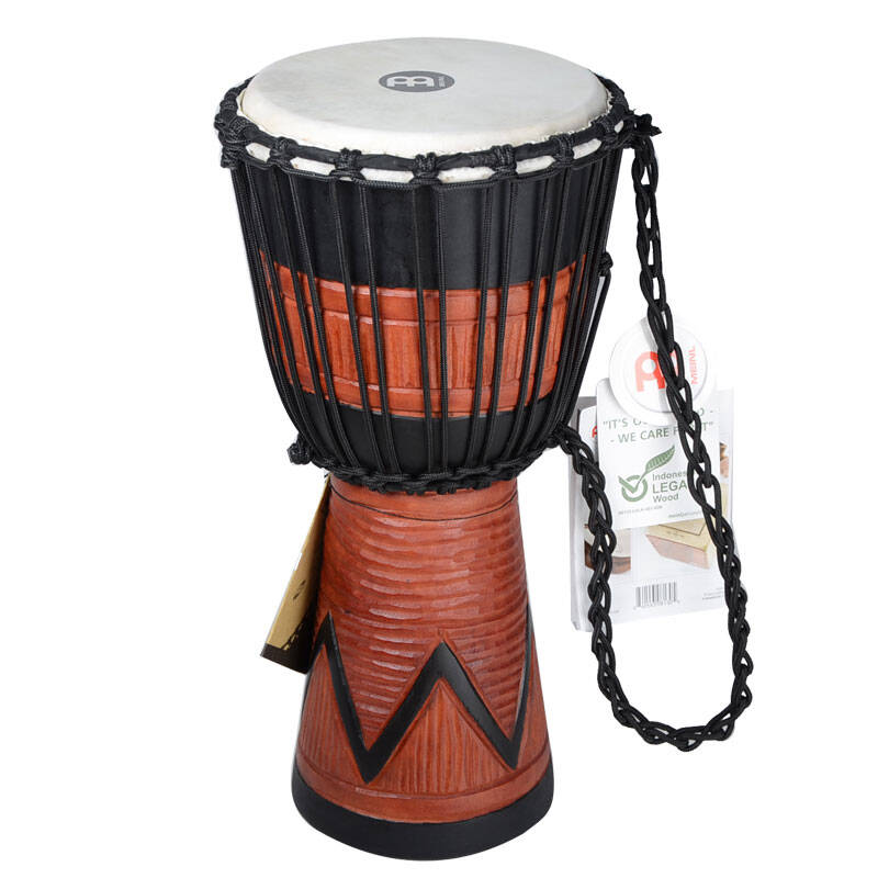 德国meinl麦尔 整木掏空 非洲鼓 手鼓 12寸黑魔焰hdj11-l