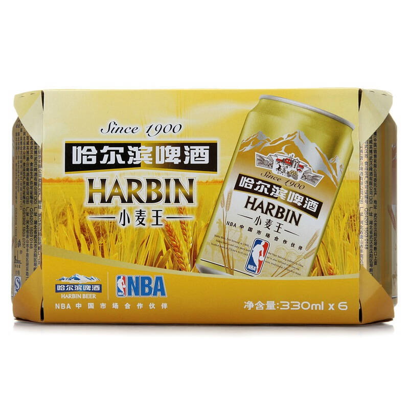 哈尔滨(harbin) 小麦王啤酒 330ml*24听