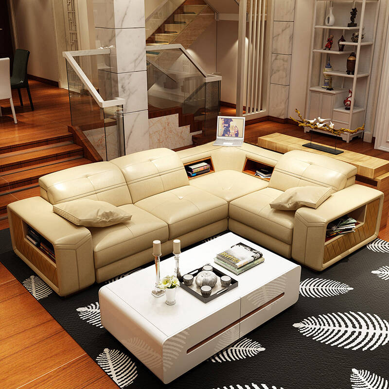 纯森 真皮沙发 随心 客厅组合 沙发 多户型 可储物 实用型