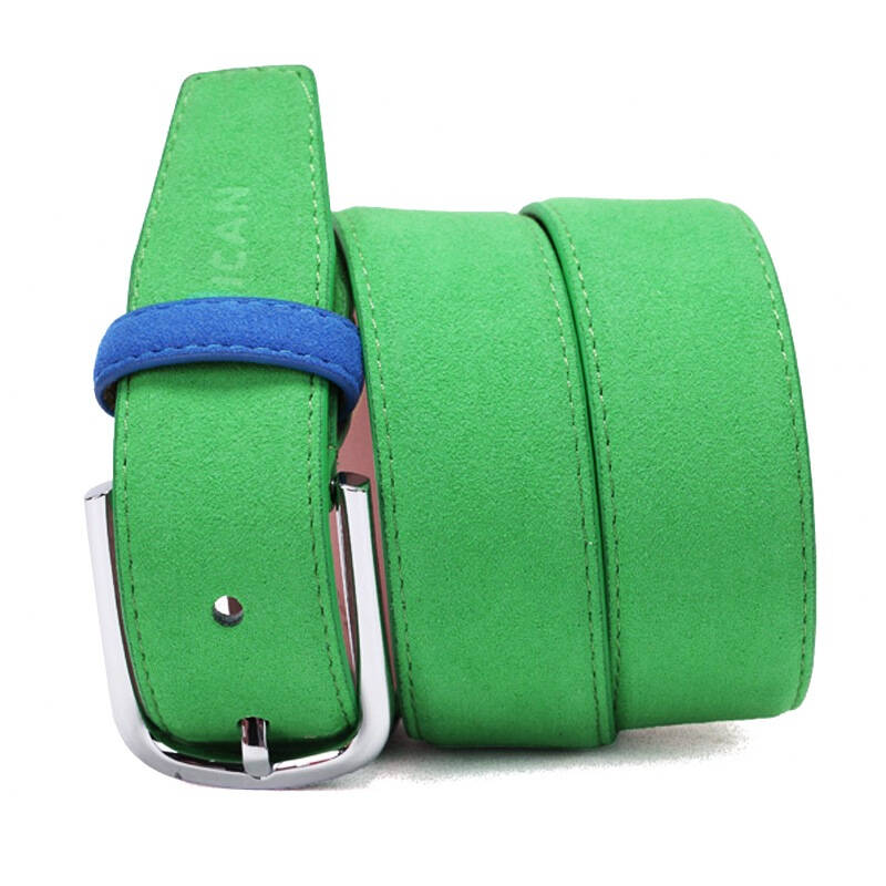 稻草人(mexican)韩版男士针扣皮带男款商务休闲腰带mxi10030m-01绿色