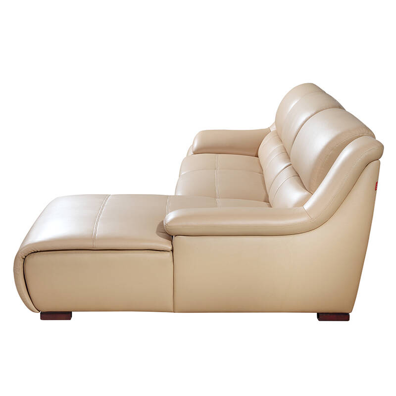 a家家具 沙发 客厅真皮沙发组合 三人位 贵妃位(左右可选)