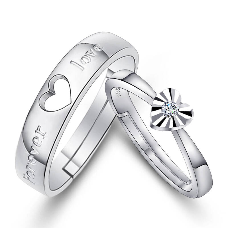 对戒指环对戒子一对价 韩版时尚首饰生日礼物 j040136 forever love