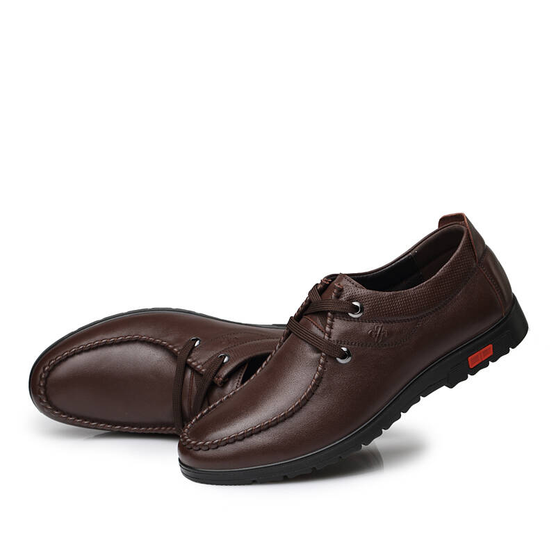 (gongzige) 男士系带商务休闲皮鞋gz413200542 棕色42码 