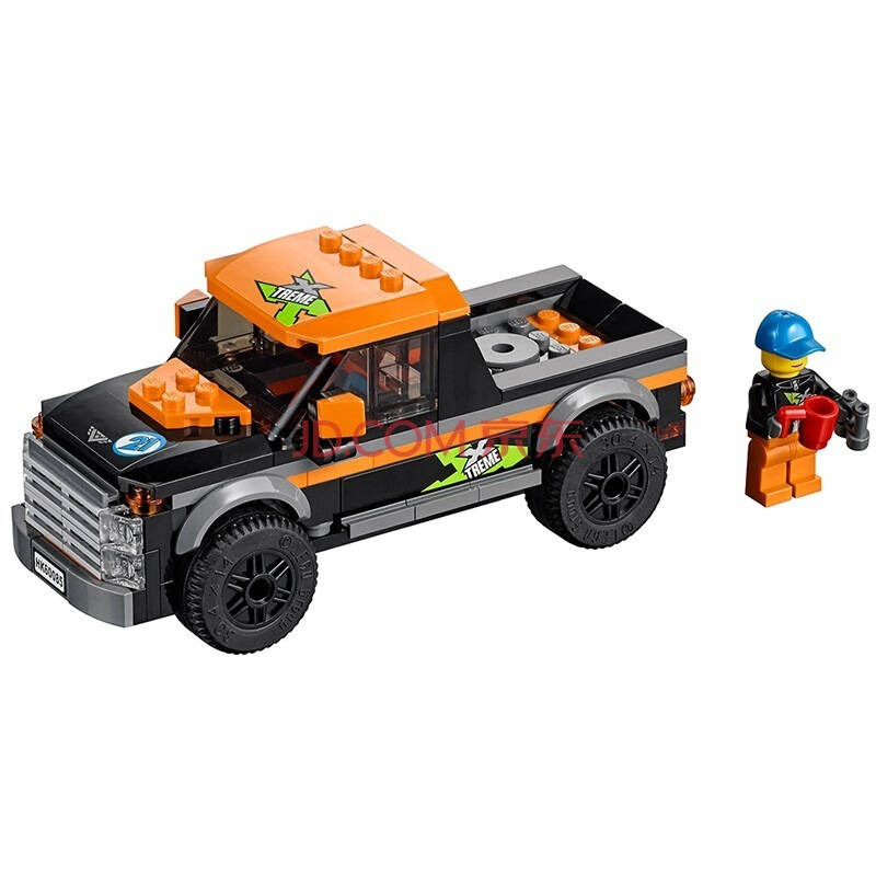 益智拼插拼装玩具 小颗粒积木创意场景city城市系列 赛艇运输车 60085