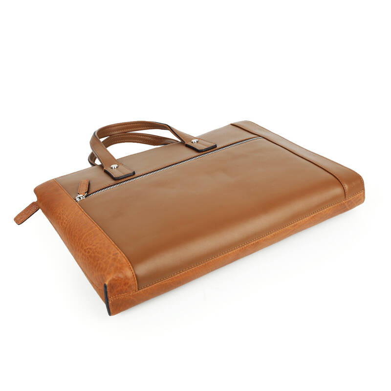 skap男包大颈纹牛皮时尚轻商务休闲公文包20425911 泥黄/33 中包