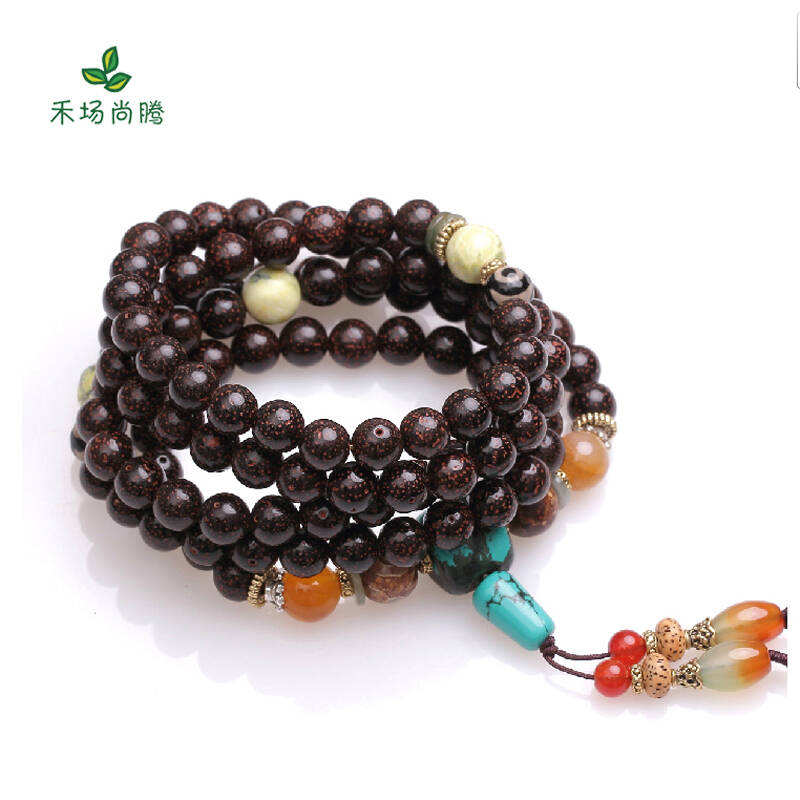禾场尚腾 天然铁蛋菩提子手链 108颗手串