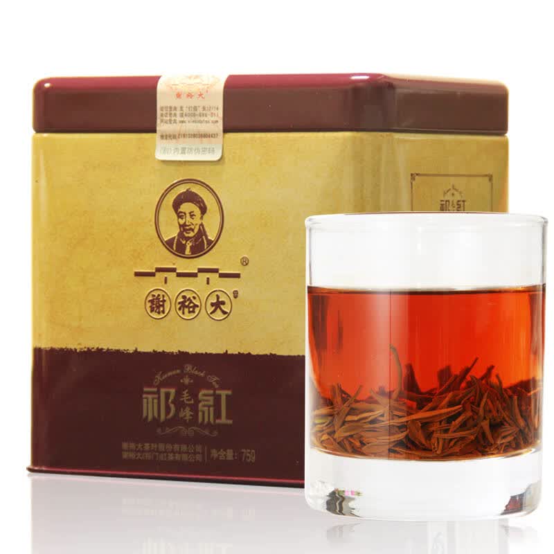 谢裕大 祁门红茶 祁红毛峰 红韵英豪 一级听75g