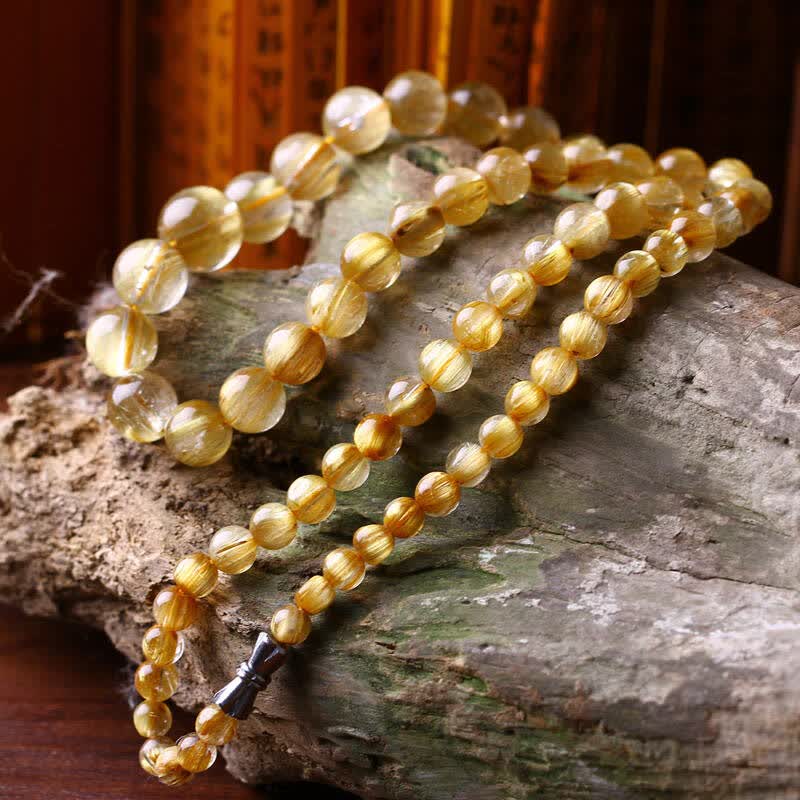 u雅钛晶项链 金发晶塔链 女士水晶饰品正品