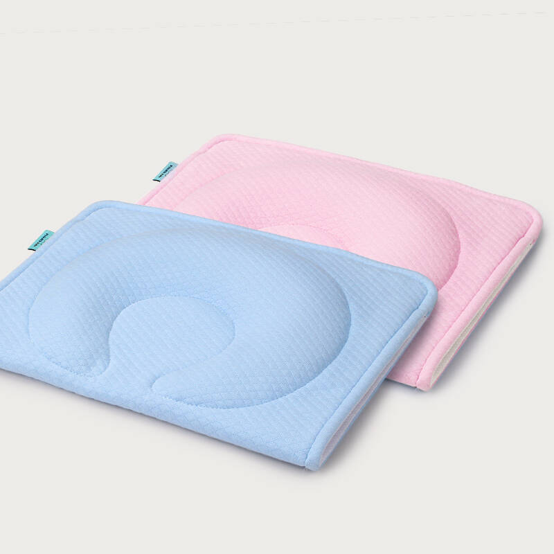 health碧荷 初生婴儿枕头定型枕纠正防偏头宝宝枕头婴儿记忆枕头 淡蓝