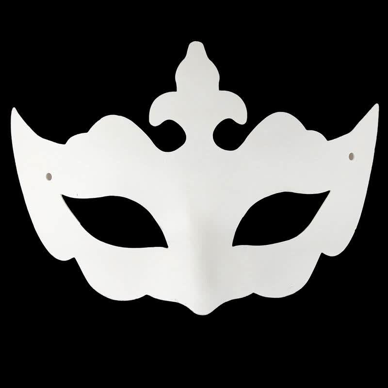 仕彩diy纯白面具白色纸浆面具 白坯脸谱面具 纸浆手绘面具女款 半脸