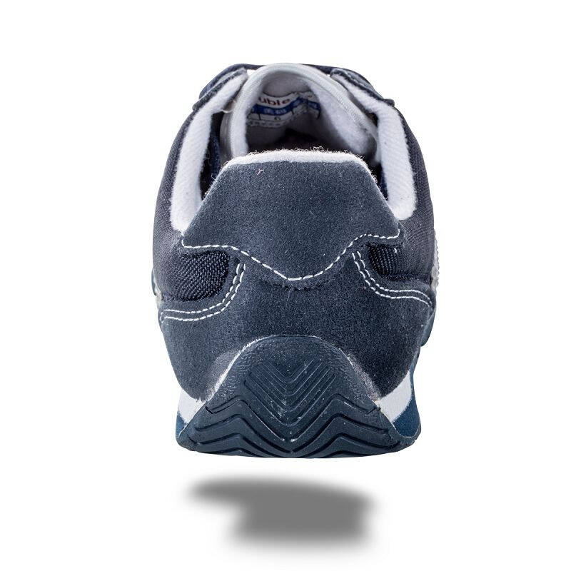 双星doublestar 1019 男女款运动休闲鞋跑鞋 经典条纹款 深兰灰40