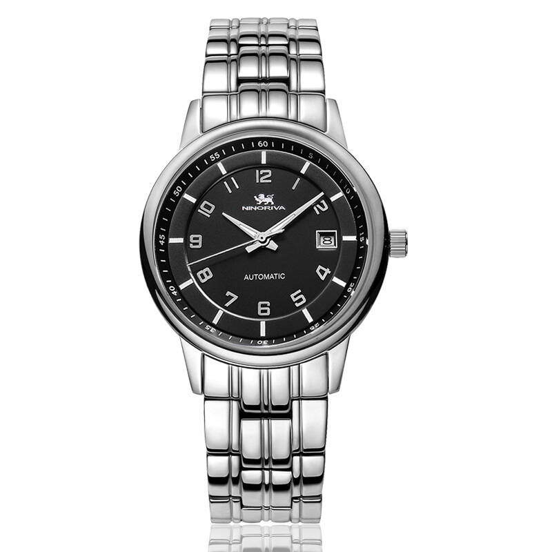 尼诺里拉(ninoriva)全自机动机械机芯日历腕表精工商务休闲男士手表