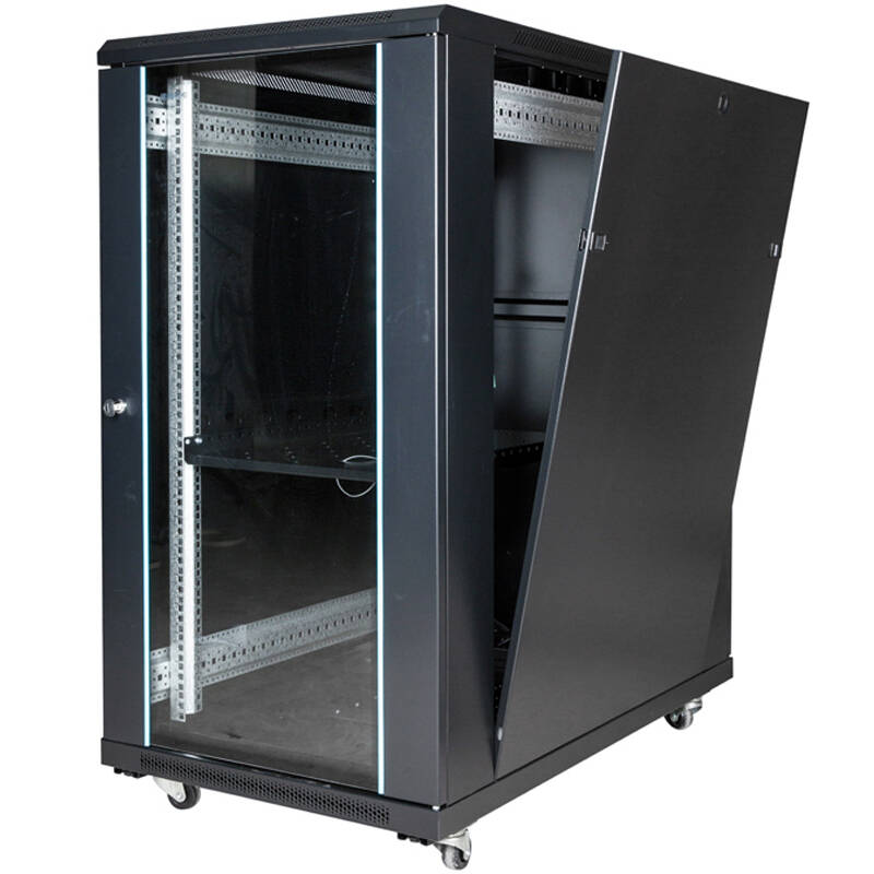 6622 a2网络机柜 600*600*1166(22u)前门钢化玻璃后门钣金门