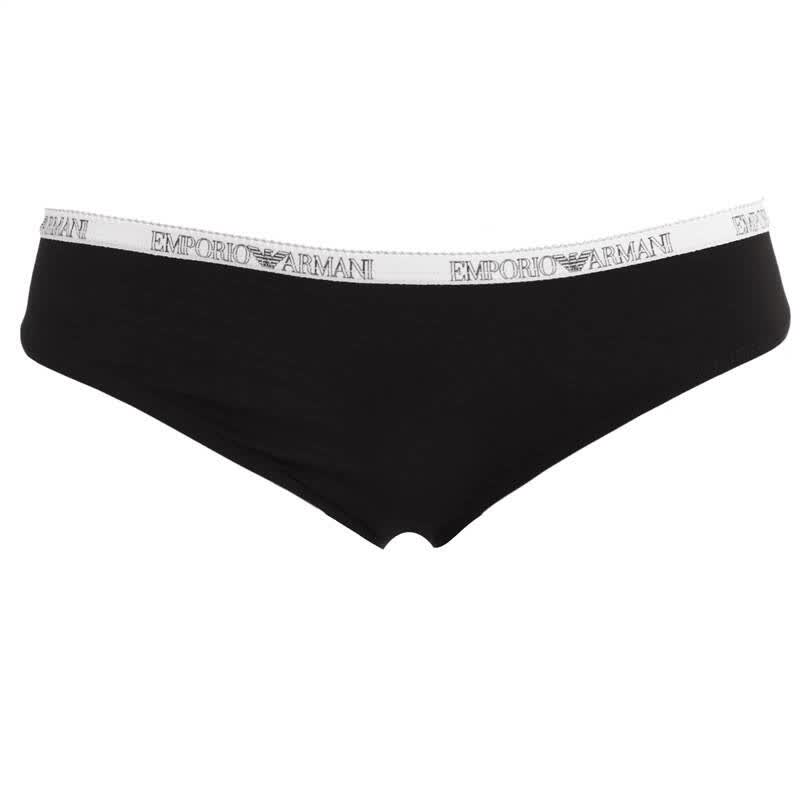 emporio armani 阿玛尼 女款黑色棉氨纶三角内裤单条装 162525 5a284